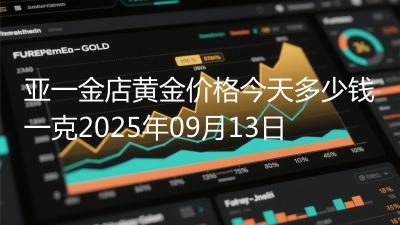 亚一金店黄金价格今天多少钱一克2025年09月13日