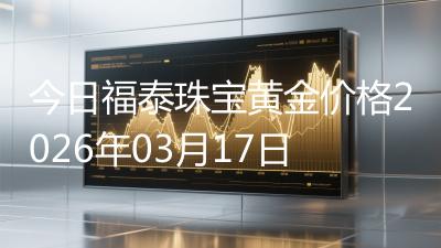 今日福泰珠宝黄金价格2026年03月17日