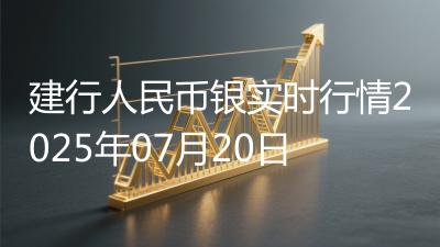 建行人民币银实时行情2025年07月20日
