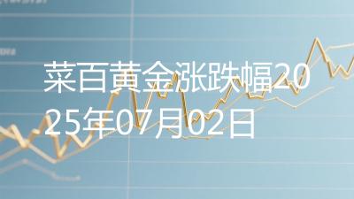 菜百黄金涨跌幅2025年07月02日