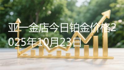 亚一金店今日铂金价格2025年10月23日