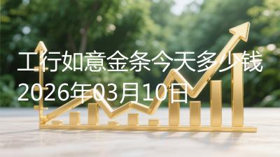 工行如意金条今天多少钱2026年03月10日