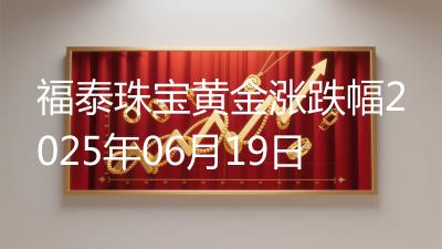 福泰珠宝黄金涨跌幅2025年06月19日