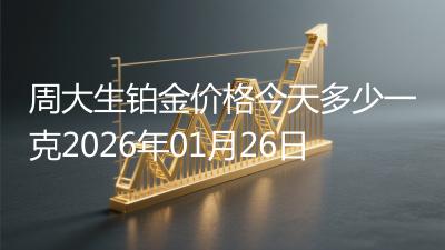 周大生铂金价格今天多少一克2026年01月26日