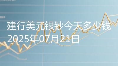 建行美元银钞今天多少钱2025年07月21日