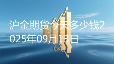 沪金期货今天多少钱2025年09月13日