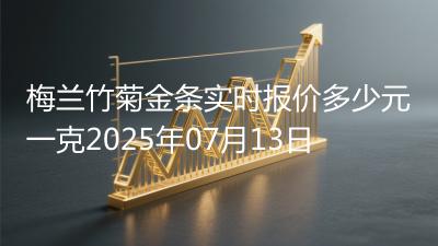 梅兰竹菊金条实时报价多少元一克2025年07月13日