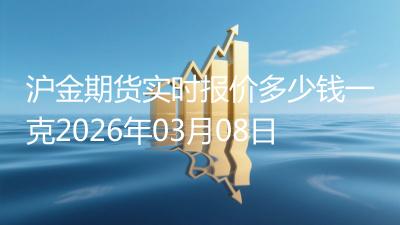 沪金期货实时报价多少钱一克2026年03月08日