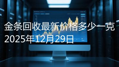 金条回收最新价格多少一克2025年12月29日
