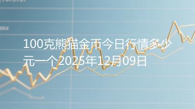 100克熊猫金币今日行情多少元一个2025年12月09日