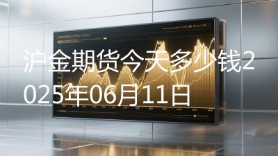 沪金期货今天多少钱2025年06月11日