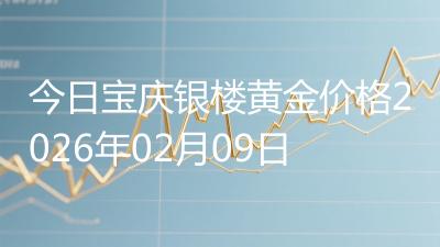 今日宝庆银楼黄金价格2026年02月09日