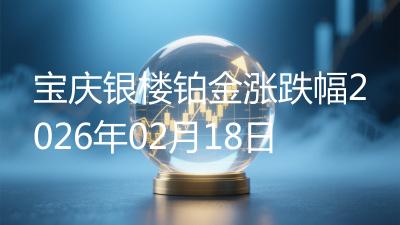 宝庆银楼铂金涨跌幅2026年02月18日