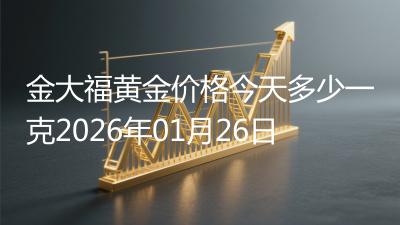 金大福黄金价格今天多少一克2026年01月26日