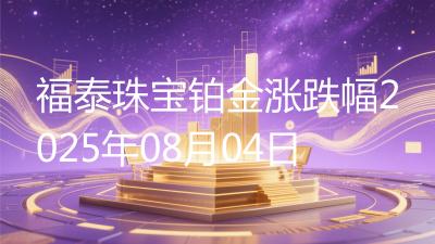 福泰珠宝铂金涨跌幅2025年08月04日