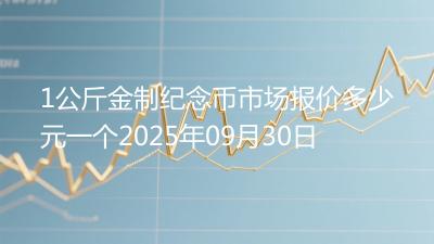 1公斤金制纪念币市场报价多少元一个2025年09月30日