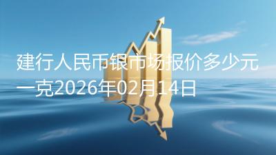 建行人民币银市场报价多少元一克2026年02月14日