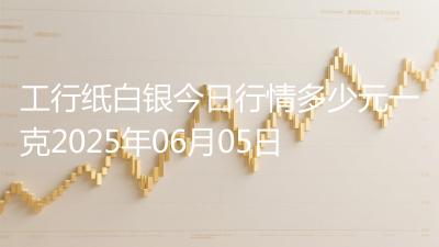 工行纸白银今日行情多少元一克2025年06月05日