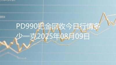 PD990钯金回收今日行情多少一克2025年08月09日