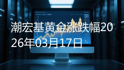 潮宏基黄金涨跌幅2026年03月17日