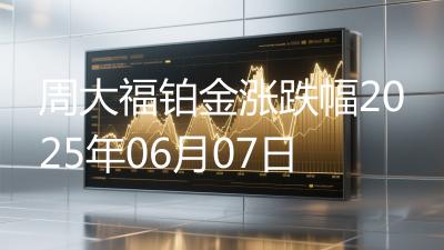 周大福铂金涨跌幅2025年06月07日