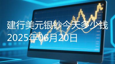建行美元银钞今天多少钱2025年06月20日