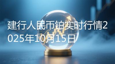 建行人民币铂实时行情2025年10月15日