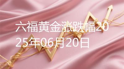 六福黄金涨跌幅2025年06月20日