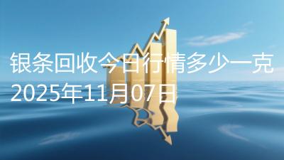 银条回收今日行情多少一克2025年11月07日