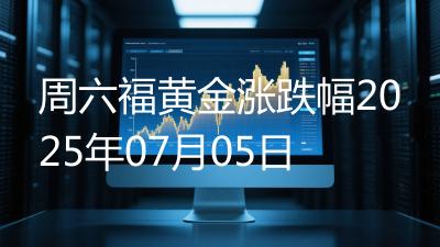 周六福黄金涨跌幅2025年07月05日