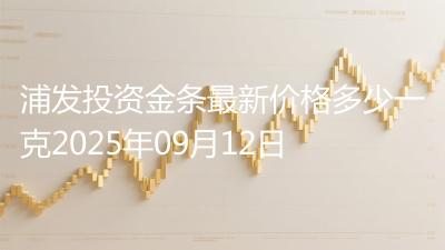 浦发投资金条最新价格多少一克2025年09月12日