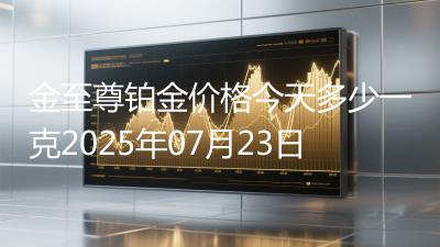 金至尊铂金价格今天多少一克2025年07月23日