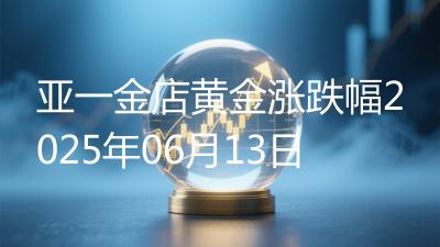 亚一金店黄金涨跌幅2025年06月13日