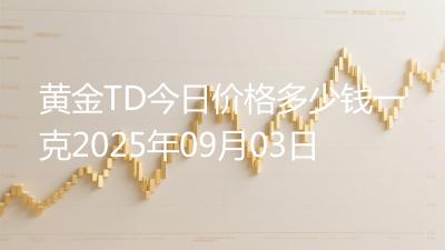 黄金TD今日价格多少钱一克2025年09月03日