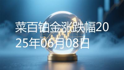 菜百铂金涨跌幅2025年06月08日