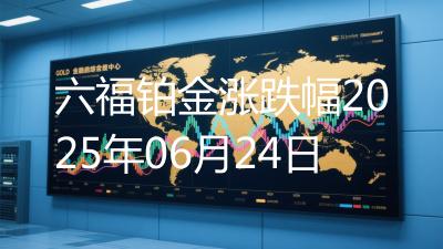 六福铂金涨跌幅2025年06月24日