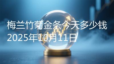 梅兰竹菊金条今天多少钱2025年10月11日