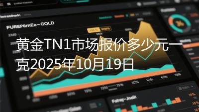 黄金TN1市场报价多少元一克2025年10月19日