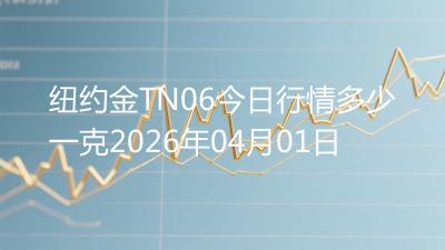 纽约金TN06今日行情多少一克2026年04月01日