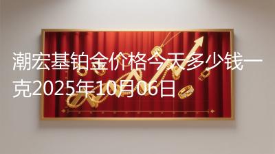 潮宏基铂金价格今天多少钱一克2025年10月06日