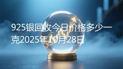 925银回收今日价格多少一克2025年10月28日