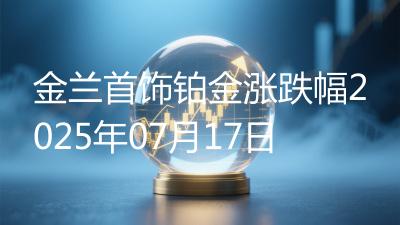 金兰首饰铂金涨跌幅2025年07月17日