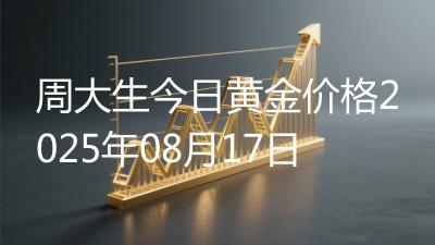 周大生今日黄金价格2025年08月17日
