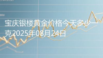 宝庆银楼黄金价格今天多少一克2025年08月24日