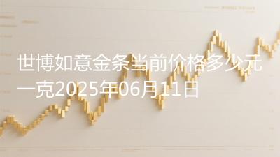 世博如意金条当前价格多少元一克2025年06月11日