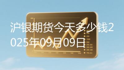 沪银期货今天多少钱2025年09月09日