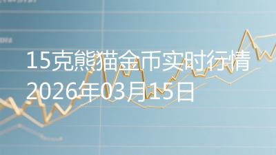 15克熊猫金币实时行情2026年03月15日
