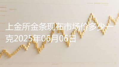 上金所金条现在市场价多少一克2025年06月06日
