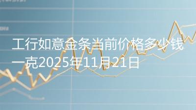 工行如意金条当前价格多少钱一克2025年11月21日