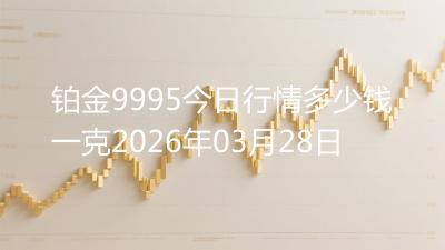 铂金9995今日行情多少钱一克2026年03月28日